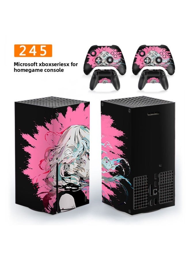 Loquat Suitable For Microsoft Xbox Series X Home Game Machine Protective Film Handle Accessories Film Pretty Girl Stickers-Color:245 - Image 1