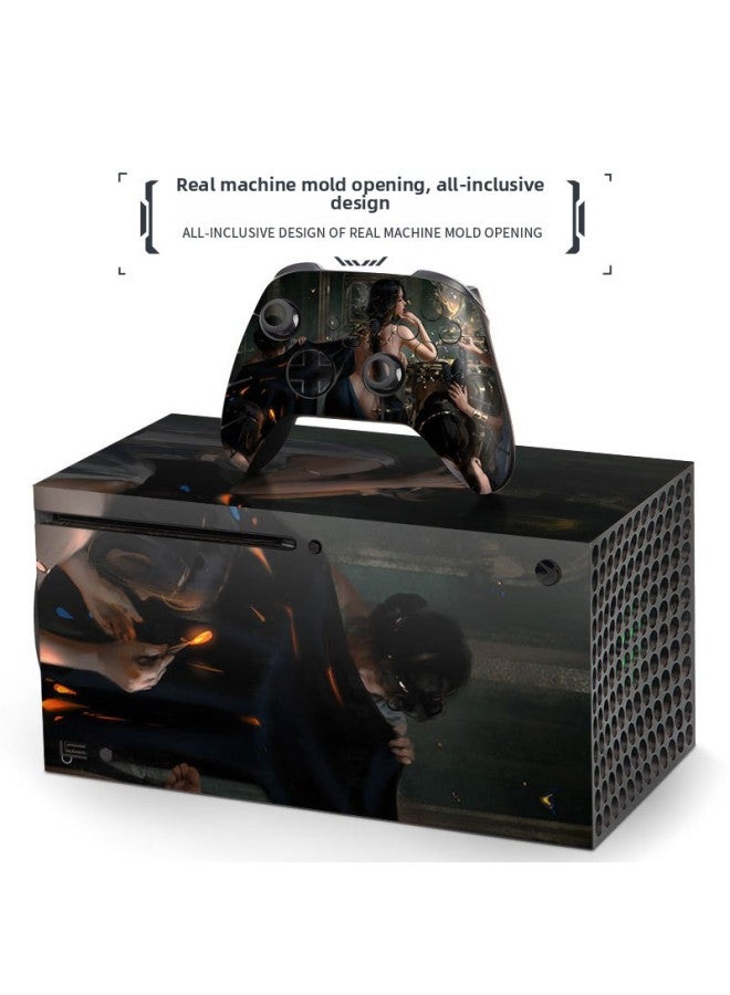 Loquat Suitable For Microsoft Xbox Series X Home Game Machine Protective Film Handle Accessories Film Pretty Girl Stickers-Color:245 - Image 4