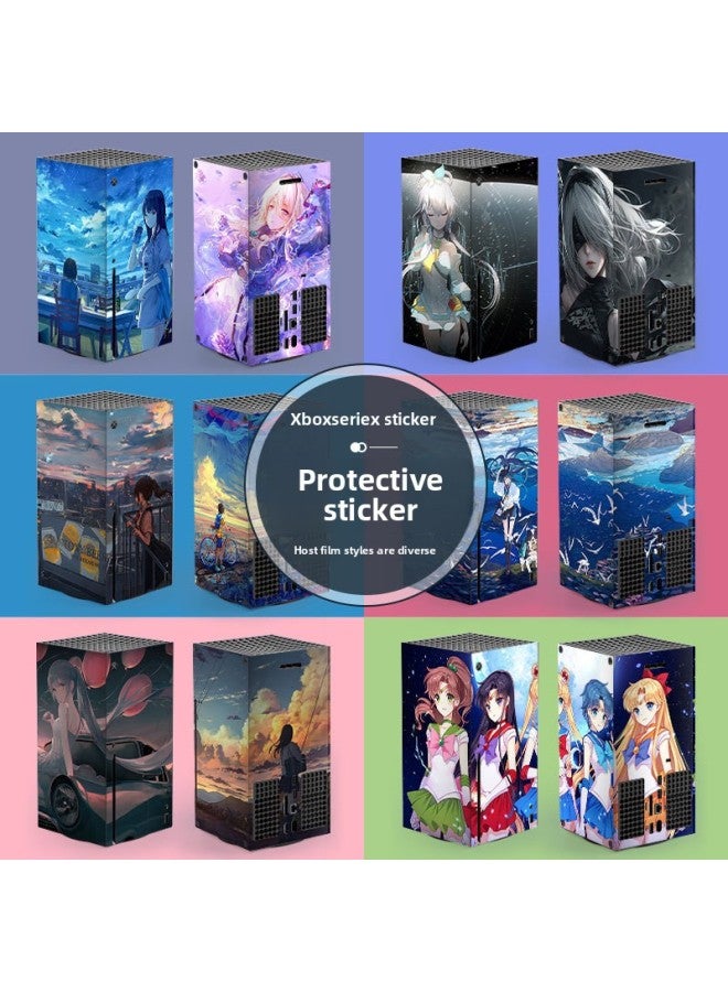 Loquat Suitable For Microsoft Xbox Series X Home Game Machine Protective Film Handle Accessories Film Pretty Girl Stickers-Color:245 - Image 2