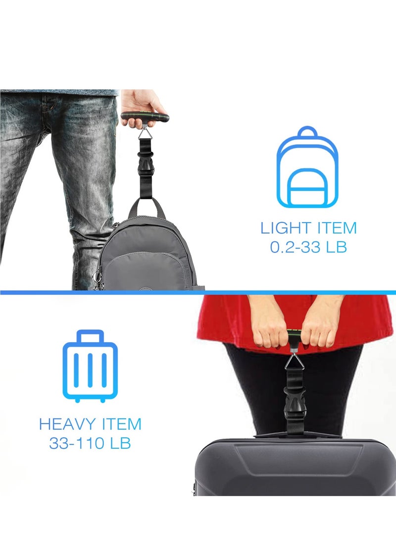 KASTWAVE Digital Luggage Scale with Backlit, Portable Hanging Baggage Scale for Travel, 110LB Suitcase Weight with Scale Lock and Hook,Battery Included - Image 4