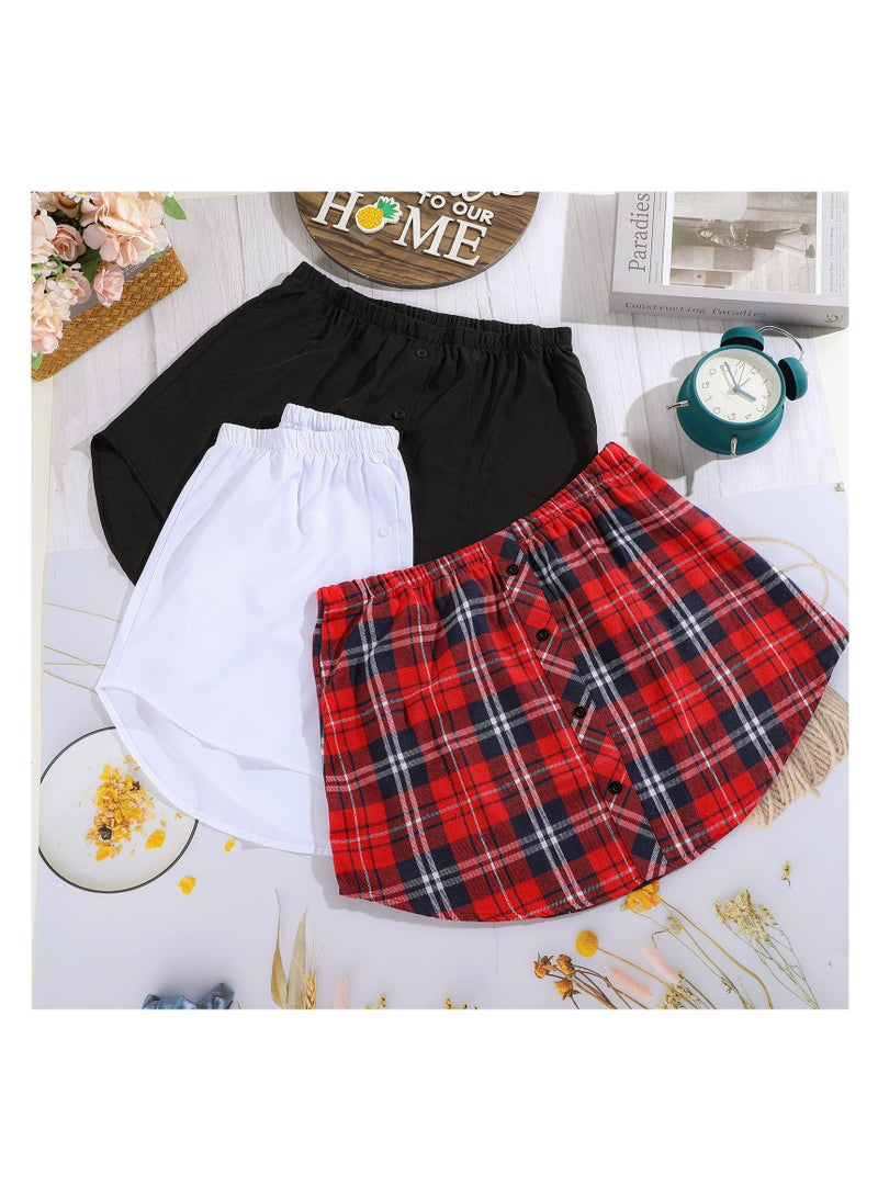KASTWAVE Shirt Extender for Women, 3 Pcs Adjustable Fake Layering Leggings Top Lower Sweep Shirt Undershirt Skirt(L) - Image 3