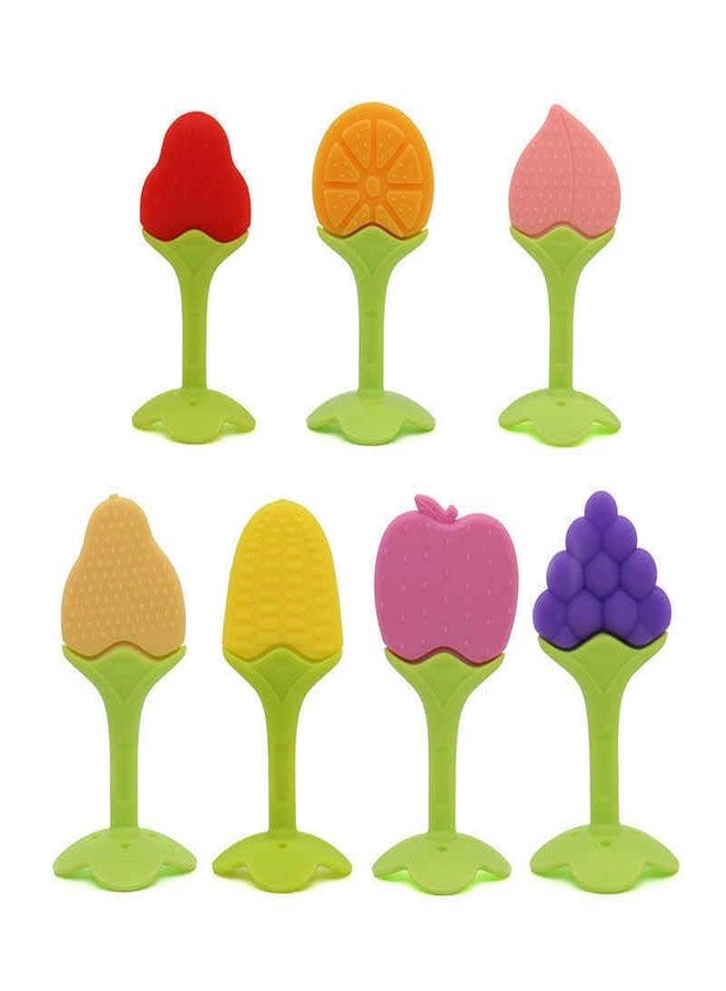 Fimalia Silicone Baby Teething, Fruit Shape Toy for 0-12 Months, BPA Free Silicone Soothing Teether Soft & Safe Gum Relief Toy (Multicolor) (Pack of 5) - Image 2