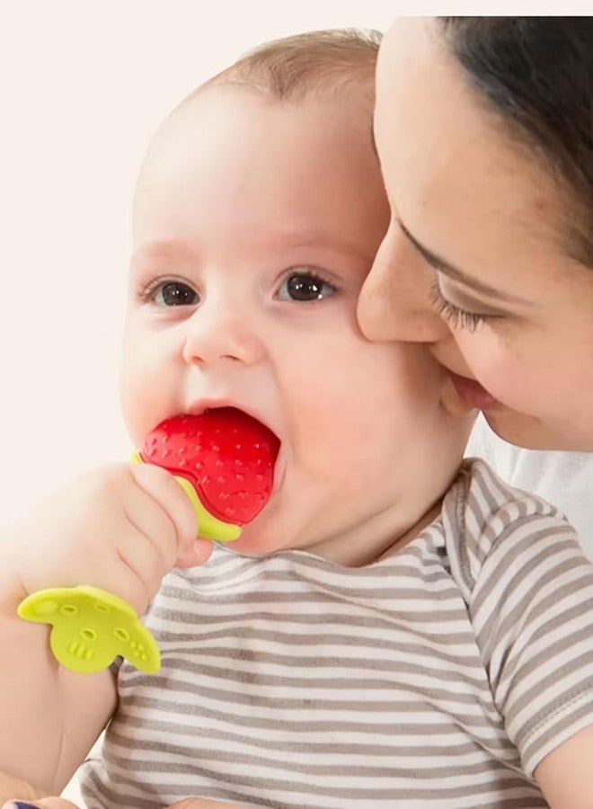 Fimalia Silicone Baby Teething, Fruit Shape Toy for 0-12 Months, BPA Free Silicone Soothing Teether Soft & Safe Gum Relief Toy (Multicolor) (Pack of 5) - Image 5
