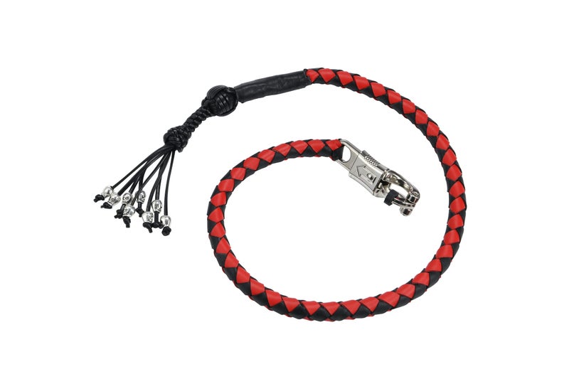 Biker Whip 42 Motorcycle Get Back Whip Handlebar Accessories for motorbike Genuine Leather Whips for Motorcycles