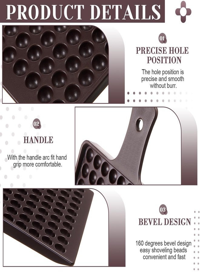 Fiwochic 100 Holes 8mm Pill Counting Tray Plate Tool, Plastic Medicine Dispenser Tray with Handle, Pill Counter Tablet Counting Plate, Beadwork Sorting Tool, Arrangement Board - Image 3