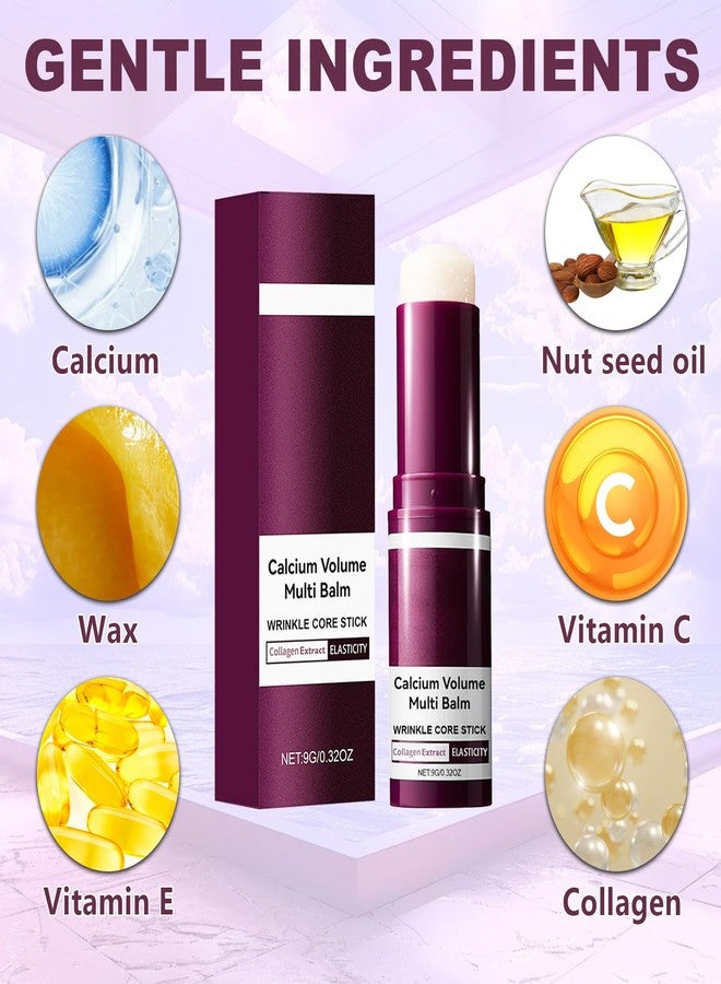 KUNAL 2 PCS Calcium Volume Multi Balm with 1 Brush, Calcium Balm Stick Hydrating, Firming Skin, Reduce Fine Lines Collagen Stick for Face, Eyes, Neck - Image 3
