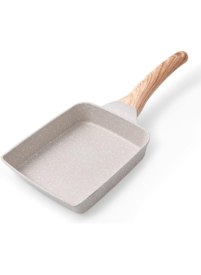 PROMASS Japanese Omelette Pan Egg Pan, Tamagoyaki Nonstick Egg Frying Pan, Healthy Granite Egg Skillet for Breakfast, PFOA & PTFEs Free, Suitable For Gas Stove & Induction Cookware, 7x6 inch - Image 1