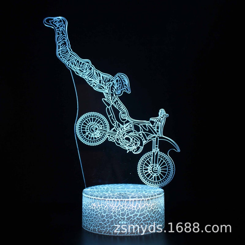 Dedicated To Harley Motorcycle Series Led Night Light Creative Colorful Visual 3D Lamp Gift Lamp - Image 1