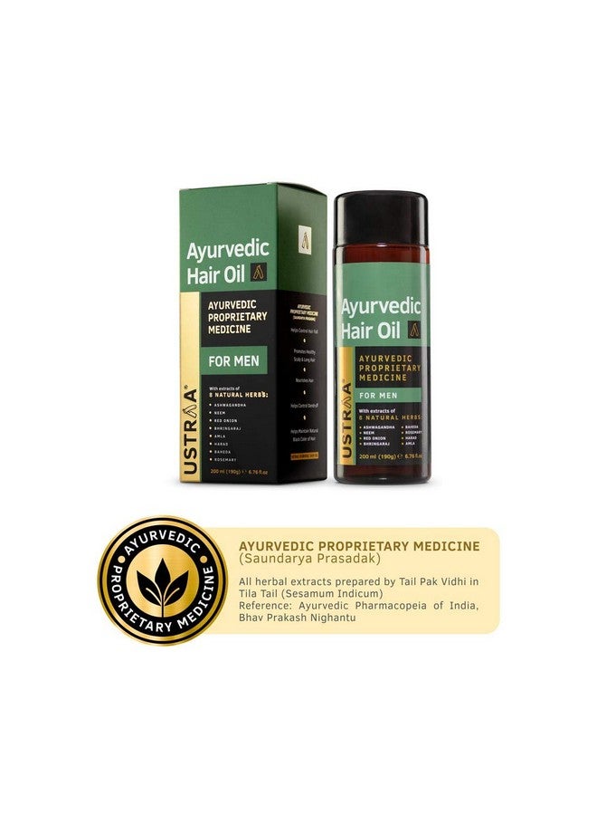 USTRAA Hair Growth Vitalizer - 100ml - Boost hair growth, Anti Hair Fall Shampoo 250ml - Clinically tested to reduce hairfall by 64% & Ayurvedic Hair Oil 200ml - with 8 Natural Herb extracts - Image 2