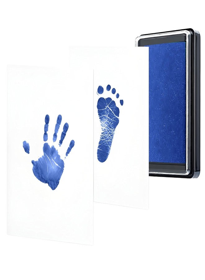 Bembika Baby Finger Print and Footprint Kit inkpad for Kids, Reusable Pad for Baby's Hand and Foot Impression Safe and Non Toxic Ink Pad for Baby Foot Prints and Handprints � (Blue) - Image 1
