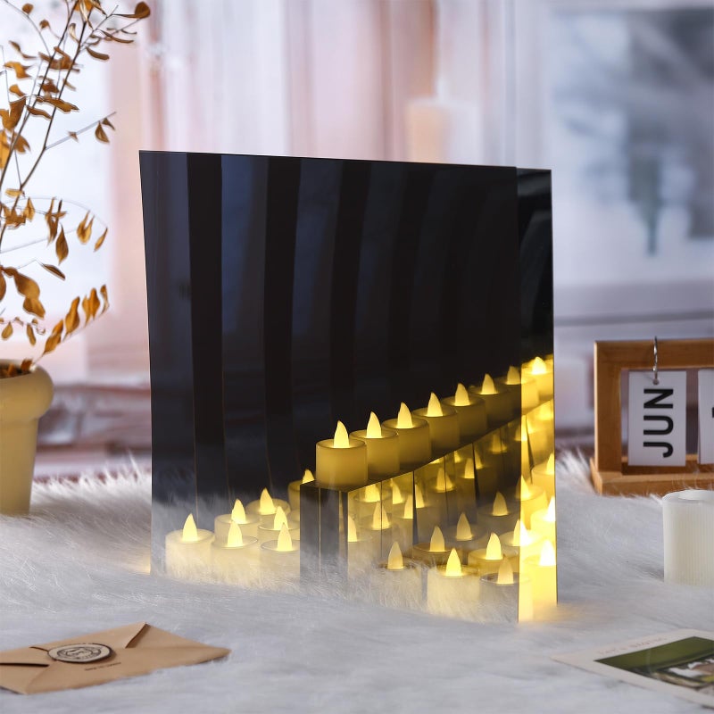 Yookeer 3 Pcs Two Way Mirror Glass, 12x12x0.04 Inch Acrylic Infinity See Through Mirror Sheet for Magic Project, 30% Transparent - Image 5
