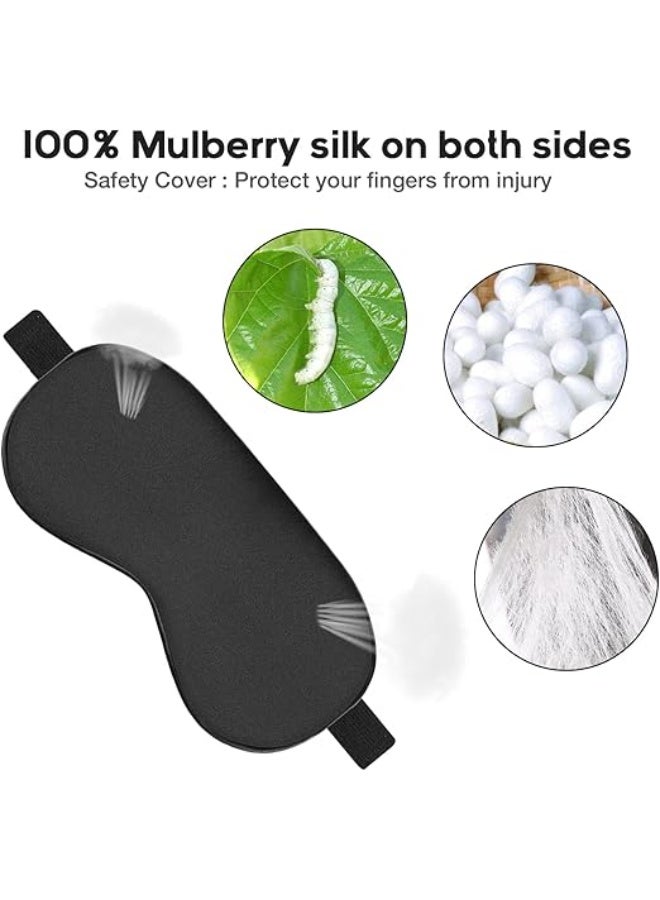 Silk Sleep Mask – Adjustable Soft Eye Cover for Comfortable, Pressure-Free Sleep & Naps, Machine Washable - Image 3