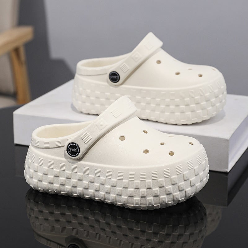 Croc Shoes Girls Outer Wear Summer Thick-Soled Sandals Non-Slip Beach Shoes Baotou Seaside Slippers For Kidsren - Image 3