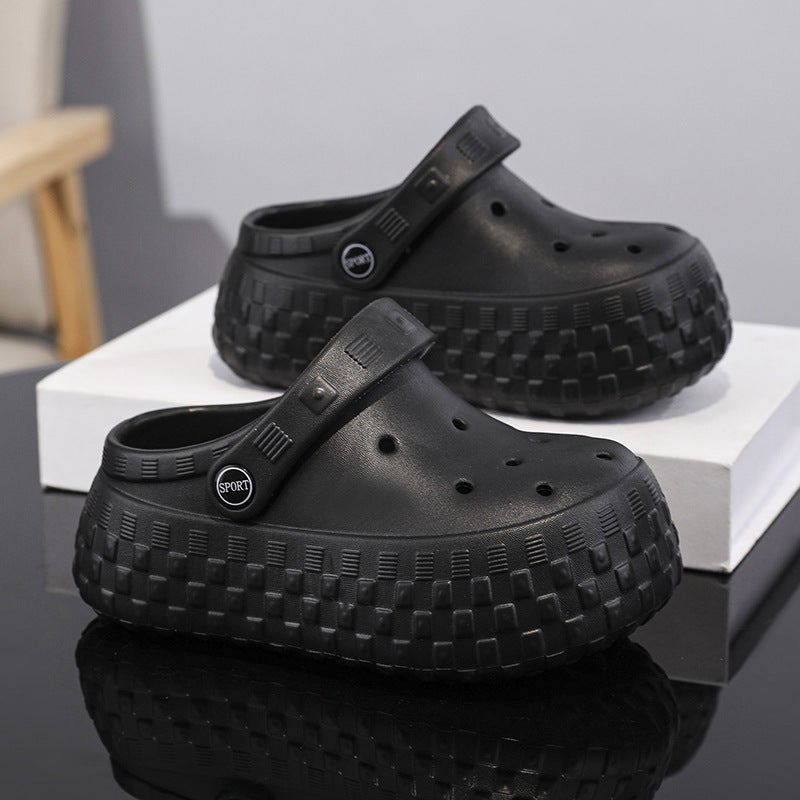 Croc Shoes Girls Outer Wear Summer Thick-Soled Sandals Non-Slip Beach Shoes Baotou Seaside Slippers For Kidsren - Image 2