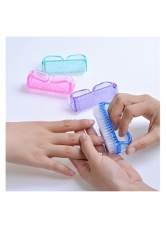 KHAJUL 4 Pack Grip Nail Brush, Fingernail Scrub Cleaning Brushes for Toes and Nails Cleaner, Pedicure Brushes for Men and Women (Pink/Purple/Blue/Green)  - Image 4