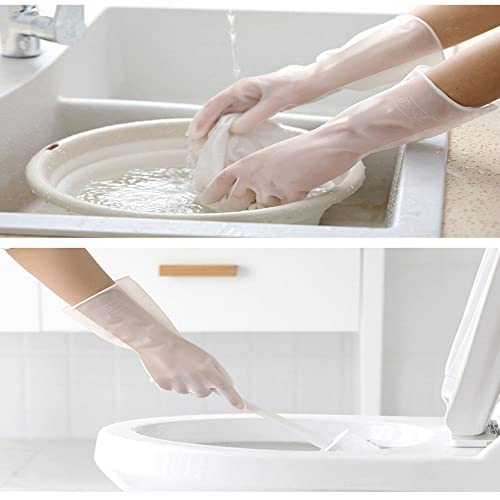 FreshDcart Rubber Fdca395 Pvc Hand Gloves For Dishwashing Skin-Friendly Reusable Cleaning Gloves|Anti-Slip Kitchen Cleaning|Pet Grooming|Car Washing|Bathroom Cleaning|Painting (1 Pair Gloves) - Image 4