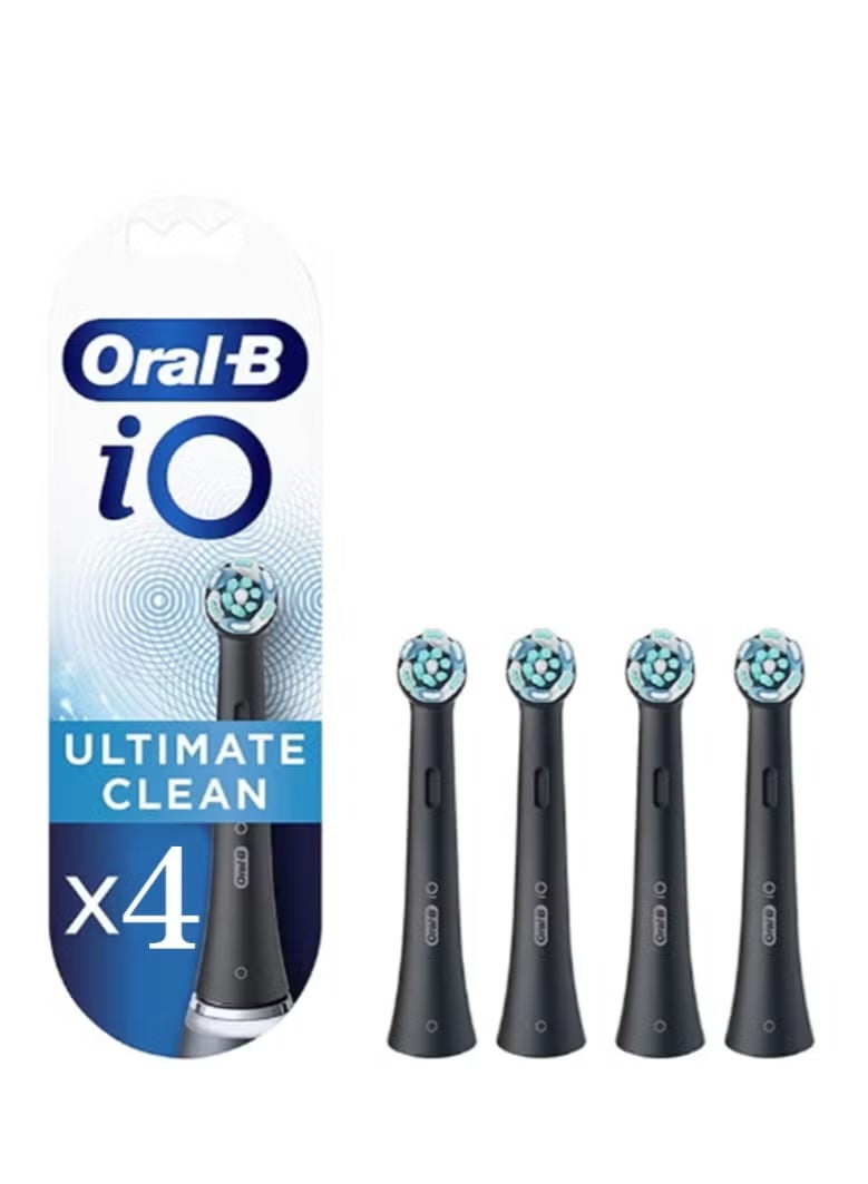 Oral-B Ultimate Clean Replacement Brush Heads for Electric Toothbrush, Black, 4ct Black