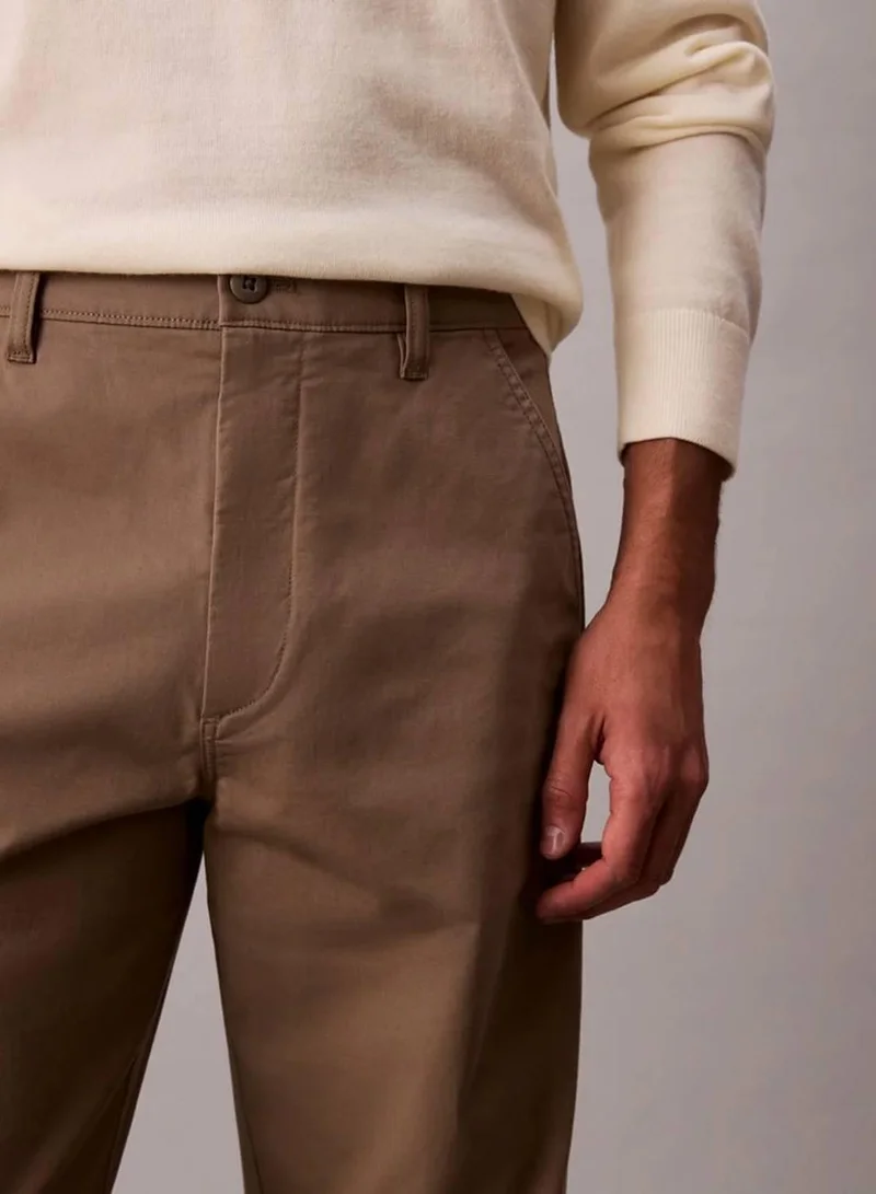 Calvin Klein Taupe Tone 90'S Straight Trousers for Men | Best Price UAE