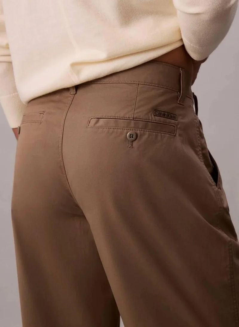 Calvin Klein Taupe Tone 90'S Straight Trousers for Men | Best Price UAE