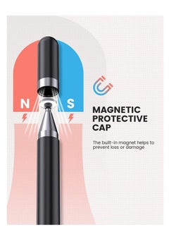 FACEHUB47.UK FACE HUB Passive Stylus Pen For Touch Screens,Stylus Pen Compatible For iOS And Android ,iPad , iPhone , Samsung Phones And Tablets, For Drawing And Handwriting. (Black Pen With Cover)  - Image 4