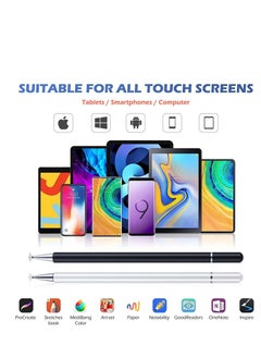 FACEHUB47.UK FACE HUB Passive Stylus Pen For Touch Screens,Stylus Pen Compatible For iOS And Android ,iPad , iPhone , Samsung Phones And Tablets, For Drawing And Handwriting. (Black Pen With Cover)  - Image 3