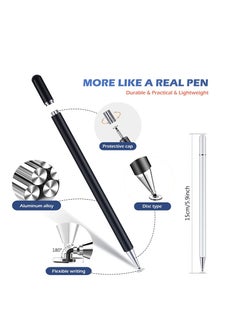 FACEHUB47.UK FACE HUB Passive Stylus Pen For Touch Screens,Stylus Pen Compatible For iOS And Android ,iPad , iPhone , Samsung Phones And Tablets, For Drawing And Handwriting. (Black Pen With Cover)  - Image 2