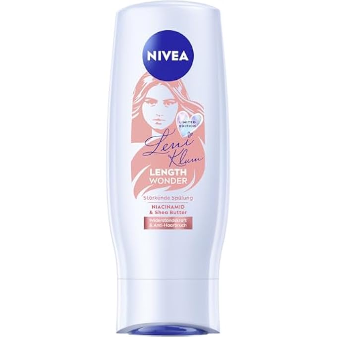 Nivea LENGTH WONDER LIMITED EDITION LENI KLUM STRENGTHENING CONDITIONER WITH NIACINAMIDE AND SHEA BUTTER, CONDITIONER FOR LONG HAIR WITHOUT SPLIT ENDS (200 ML) - Image 1