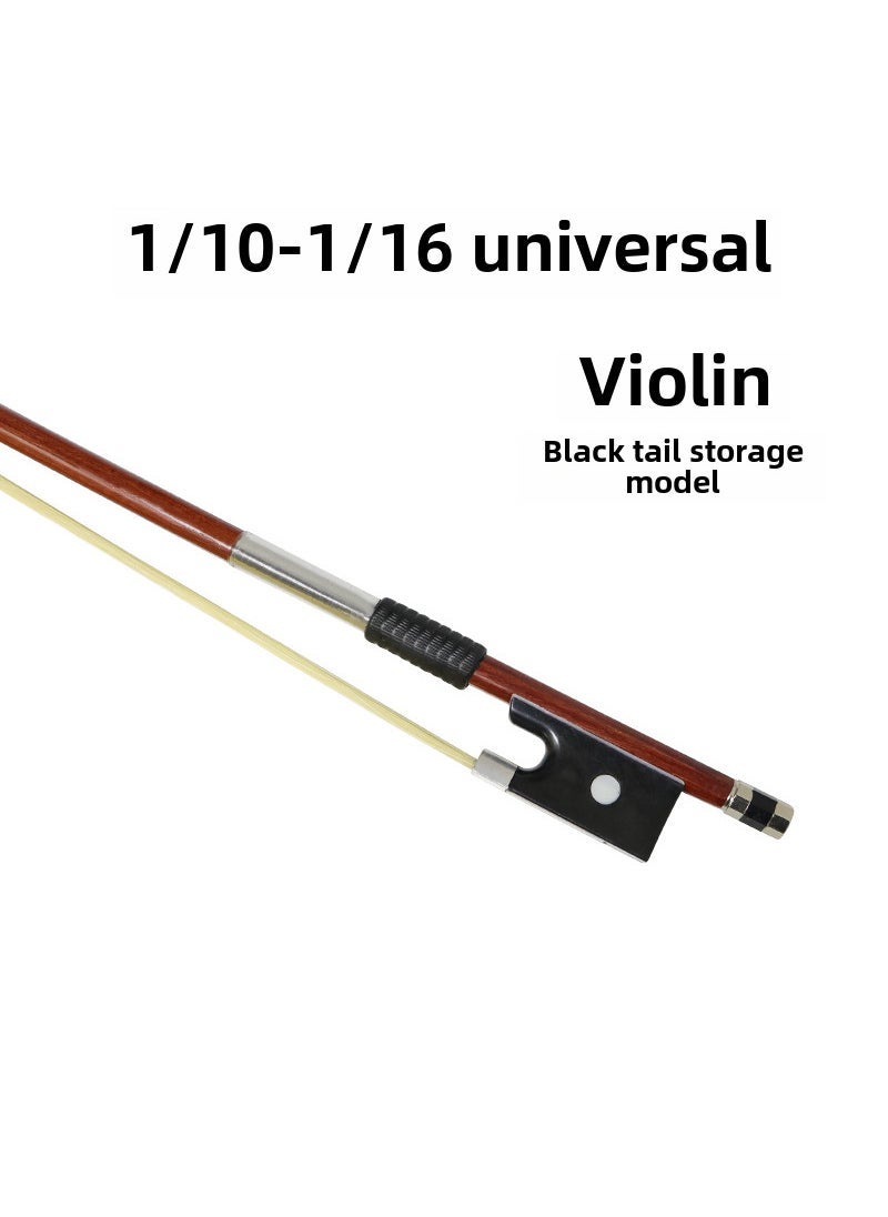 Generic Violin Bow Pure Horsehair 1/2 4/4 Brazilwood Performance 1/10 1/16 violin black tail pants universal bow 