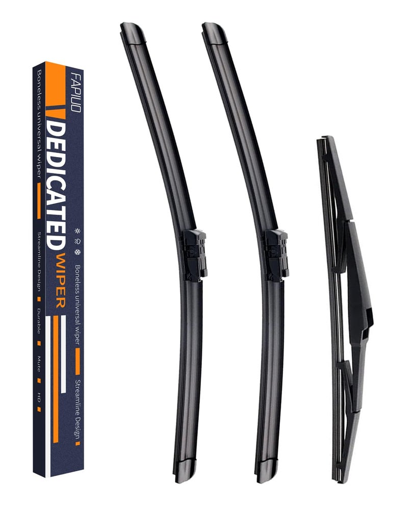 Replacement for Lexus RX350 20162022 Lexus RX450h 20162022 Silent Wipers FAPIUO Front and Rear Windshield Wipers 262116 Full Blade Set 3 Pack TOP LOCK