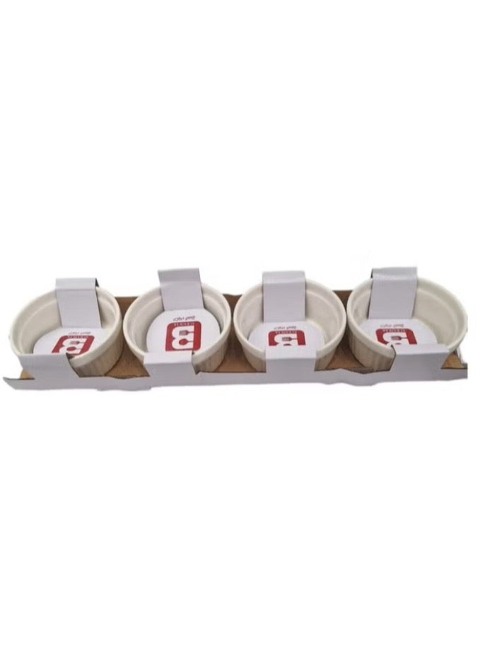 4-Piece Ramkin Set White 5cm