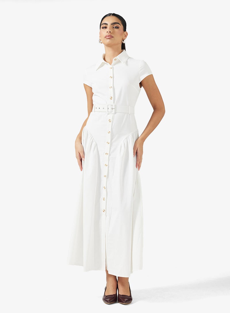 ايلا فستان قميص بحزام - Image 4