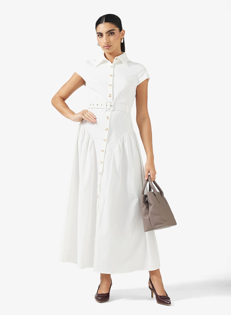 ايلا فستان قميص بحزام - Image 1