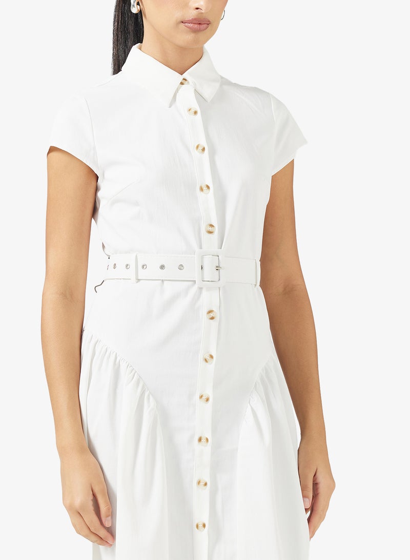 ايلا فستان قميص بحزام - Image 3