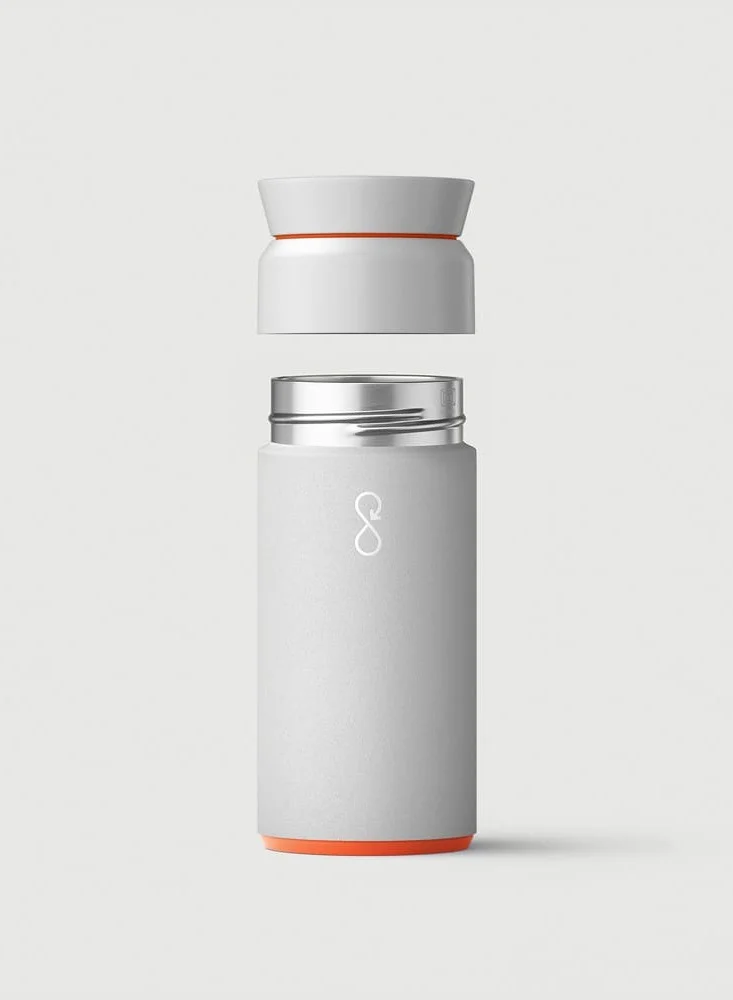 Ocean Bottle Brew Flask With 360º Leak Proof Lid Eco-Friendly Bottle 350ml - Rock Grey