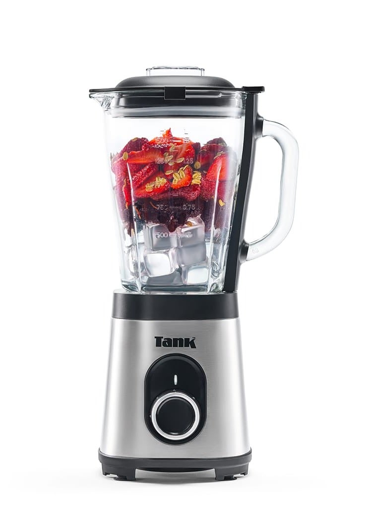 تانك خلاط تانك سوبر ، وعاء خلط زجاجي سعه 1.5 لتر، و زجاجه من البلاستيك خال من BPA سعه 900 مل ، 800 وات، YB-S62k - Image 1