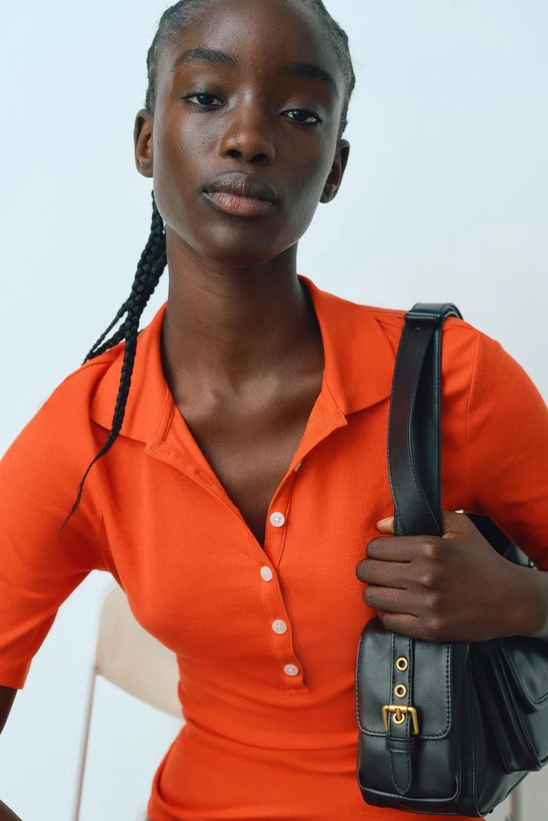 H&M Ribbed polo shirt