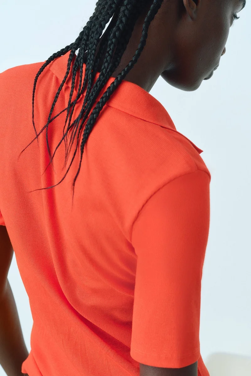 H&M Ribbed polo shirt