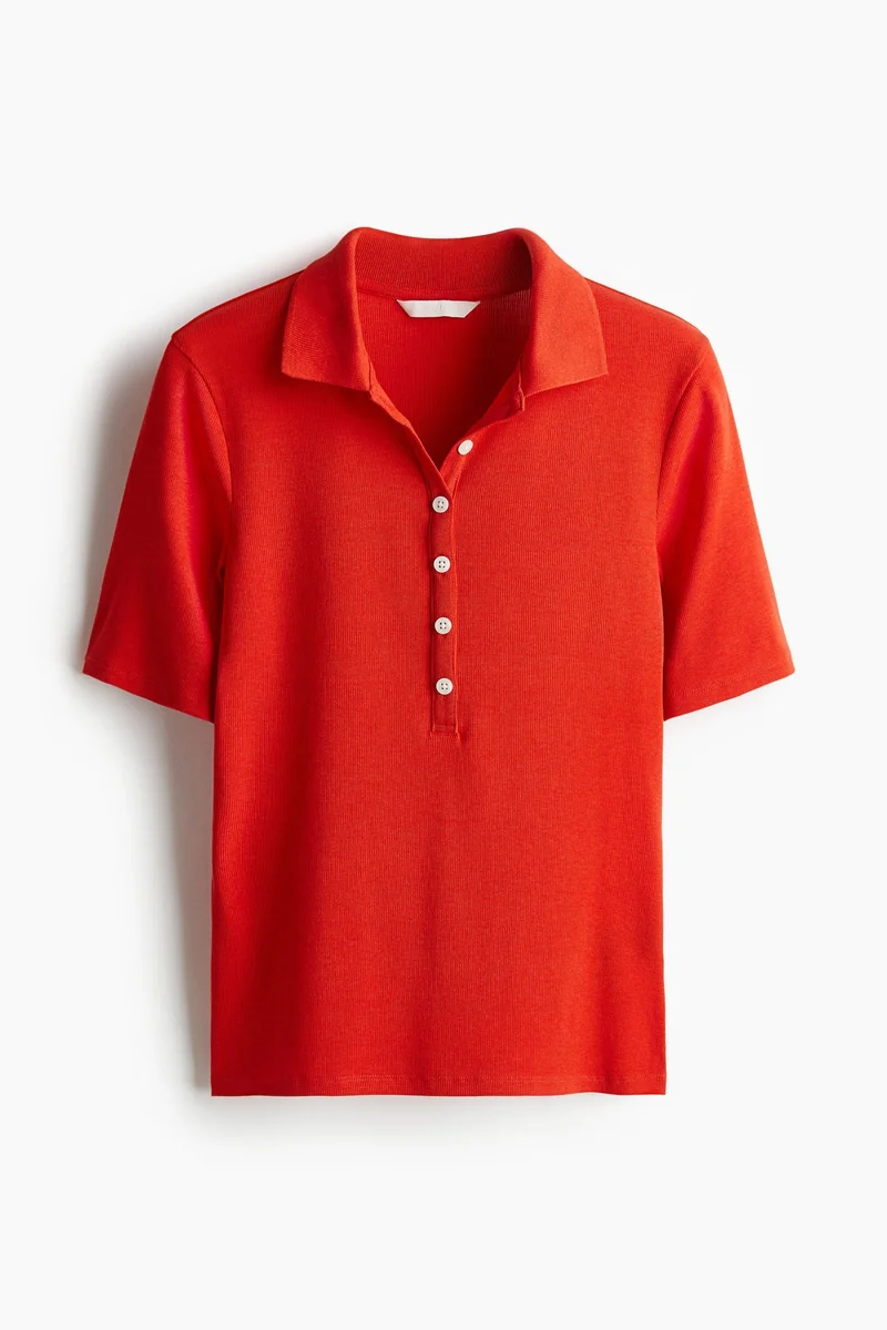 H&M Ribbed polo shirt