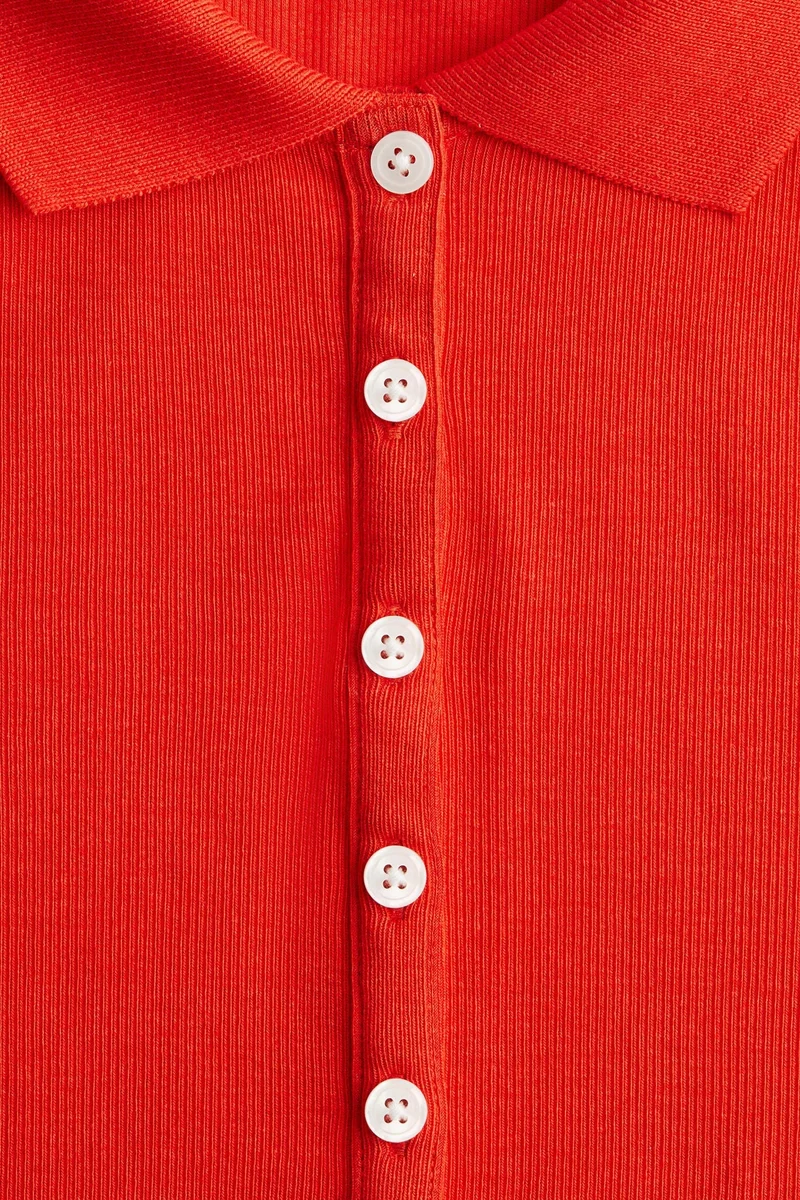 H&M Ribbed polo shirt