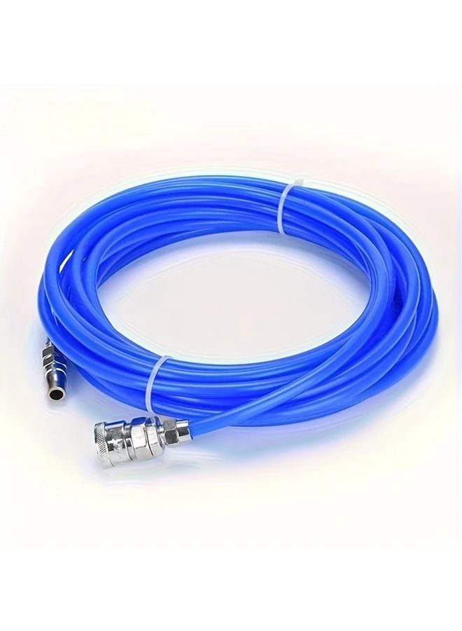 Heavy Duty 32 8FT Blue Reinforced Flexible PU Air Compressor Hose Quick Connect Fittings - Image 3