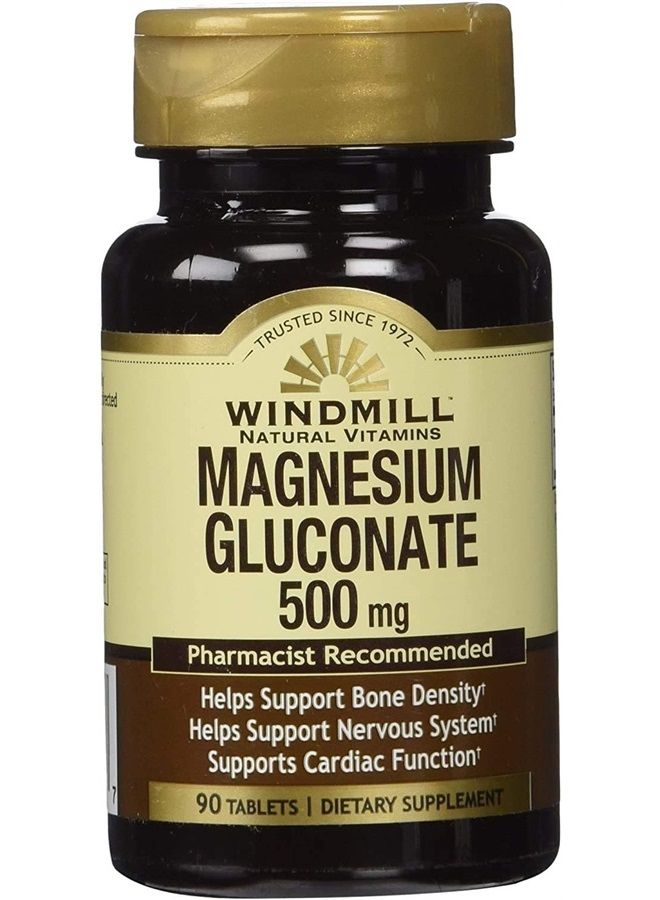 WINDMILL مغنيسيوم غلوكونات 500 ملغ 90 قرص - من ويندميل عبوة من 3 - Image 1