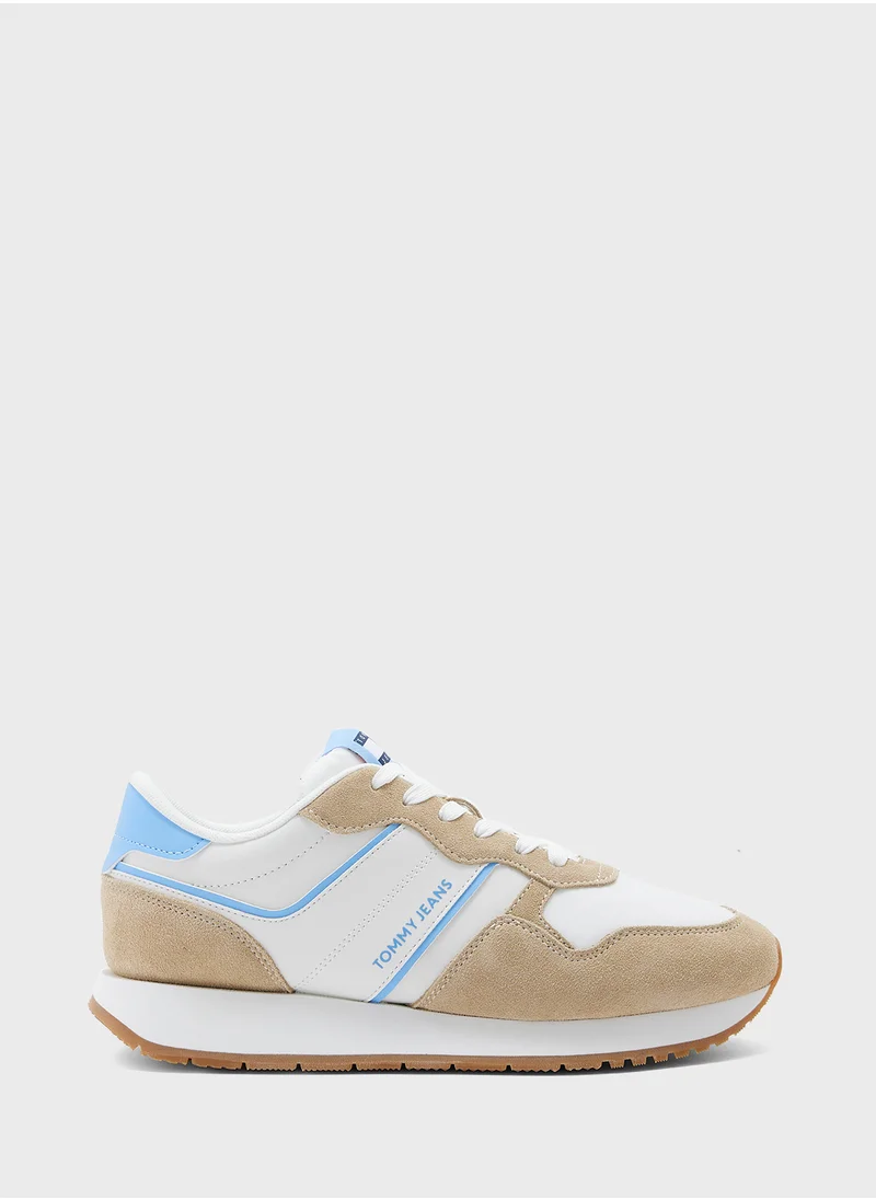 تومي جينز Eva Lace Up Low Top Sneakers