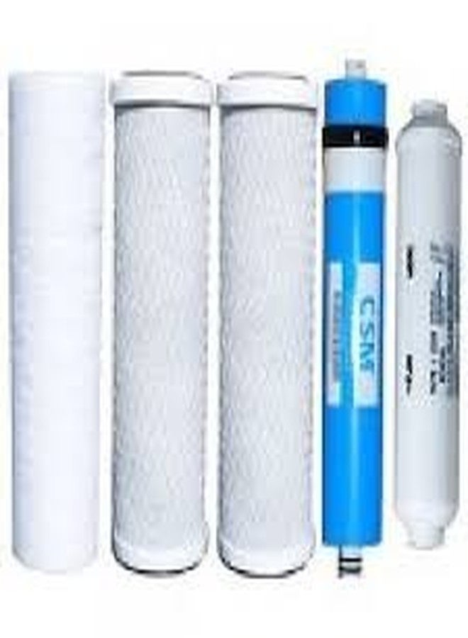 CFS - 5 Pack Reverse Osmosis Under Sink RO Water Filter System Kit Compatible with Most 10" Water Filtration System - Remove Bad Taste & Odor - Whole House Replacement Filter Cartridge - Image 1