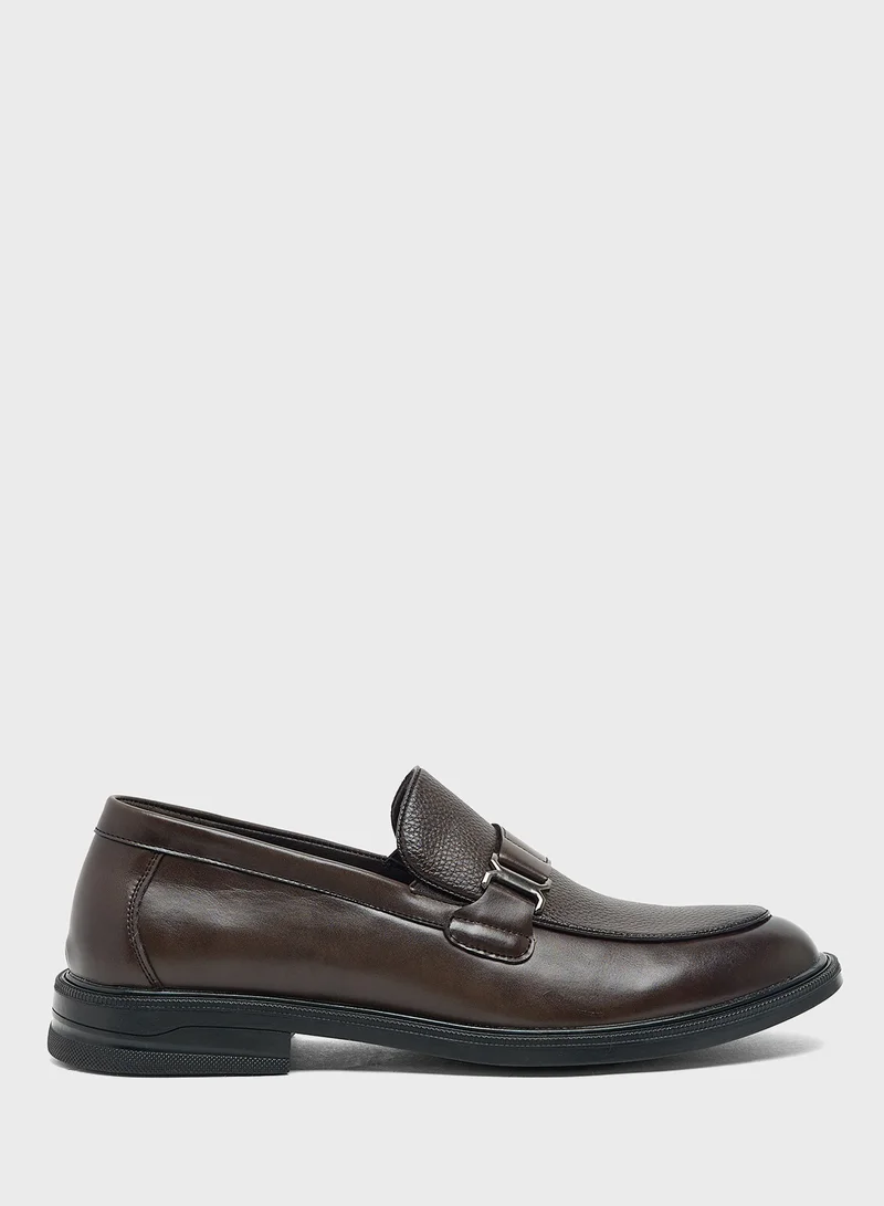 Robert Wood Buckle Detail Formal Slip Ons
