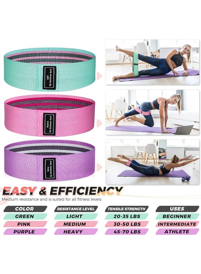 RenoJ Resistance Bands, Exercise Workout Bands for Women and Men, 5 Set of Stretch Bands for Booty Legs, Pilates Flexbands  - Image 1