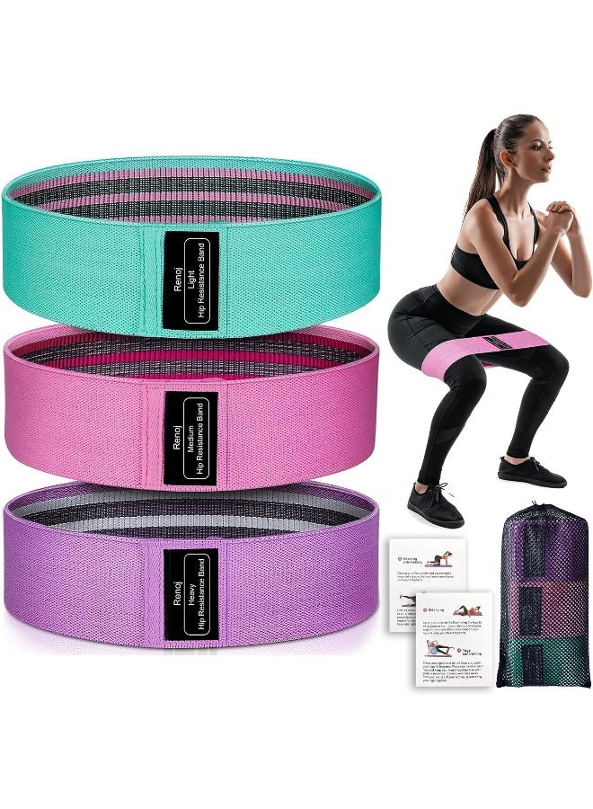 RenoJ Resistance Bands, Exercise Workout Bands for Women and Men, 5 Set of Stretch Bands for Booty Legs, Pilates Flexbands  - Image 4