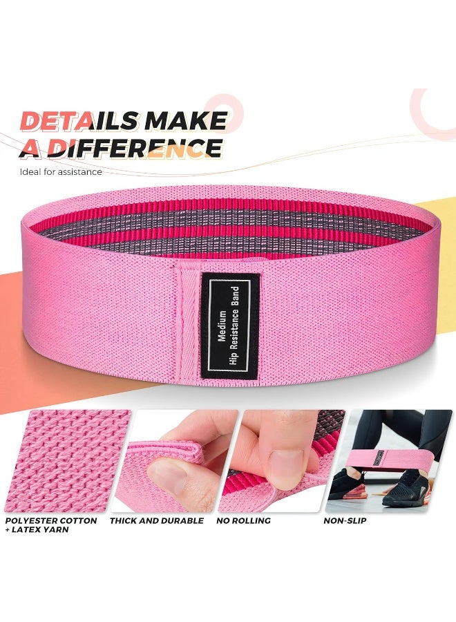 RenoJ Resistance Bands, Exercise Workout Bands for Women and Men, 5 Set of Stretch Bands for Booty Legs, Pilates Flexbands  - Image 2