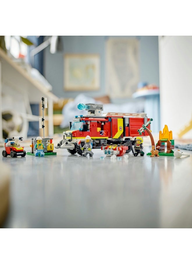 LEGO City Fire Command Truck Unit 60374 Building Toy Set; Features a Fire Engine with Air and Land Drones, Plus Forest and City Fire Settings and 3 Minifigures; Fun Gift Idea for Kids Aged 7+ (502 Pieces) LEGO  - Image 5