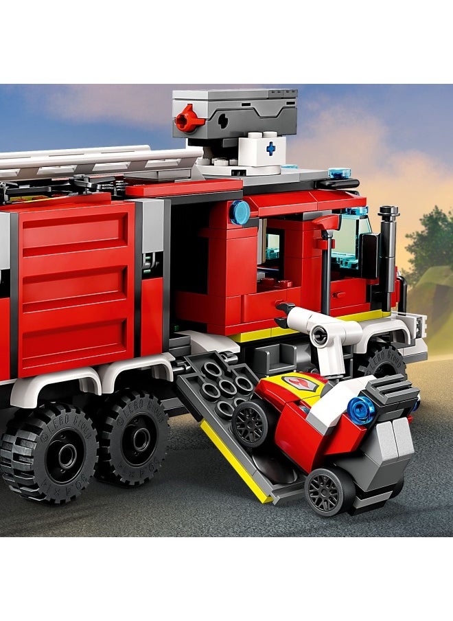 LEGO - City Fire Command Truck Unit 60374 Building Toy Set; Features a Fire Engine with Air and Land Drones, Plus Forest and City Fire Settings and 3 Minifigures; Fun Gift Idea for Kids Aged 7+ (502 Pieces) LEGO - Image 1