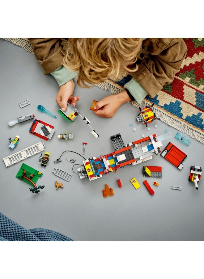 LEGO City Fire Command Truck Unit 60374 Building Toy Set; Features a Fire Engine with Air and Land Drones, Plus Forest and City Fire Settings and 3 Minifigures; Fun Gift Idea for Kids Aged 7+ (502 Pieces) LEGO  - Image 4